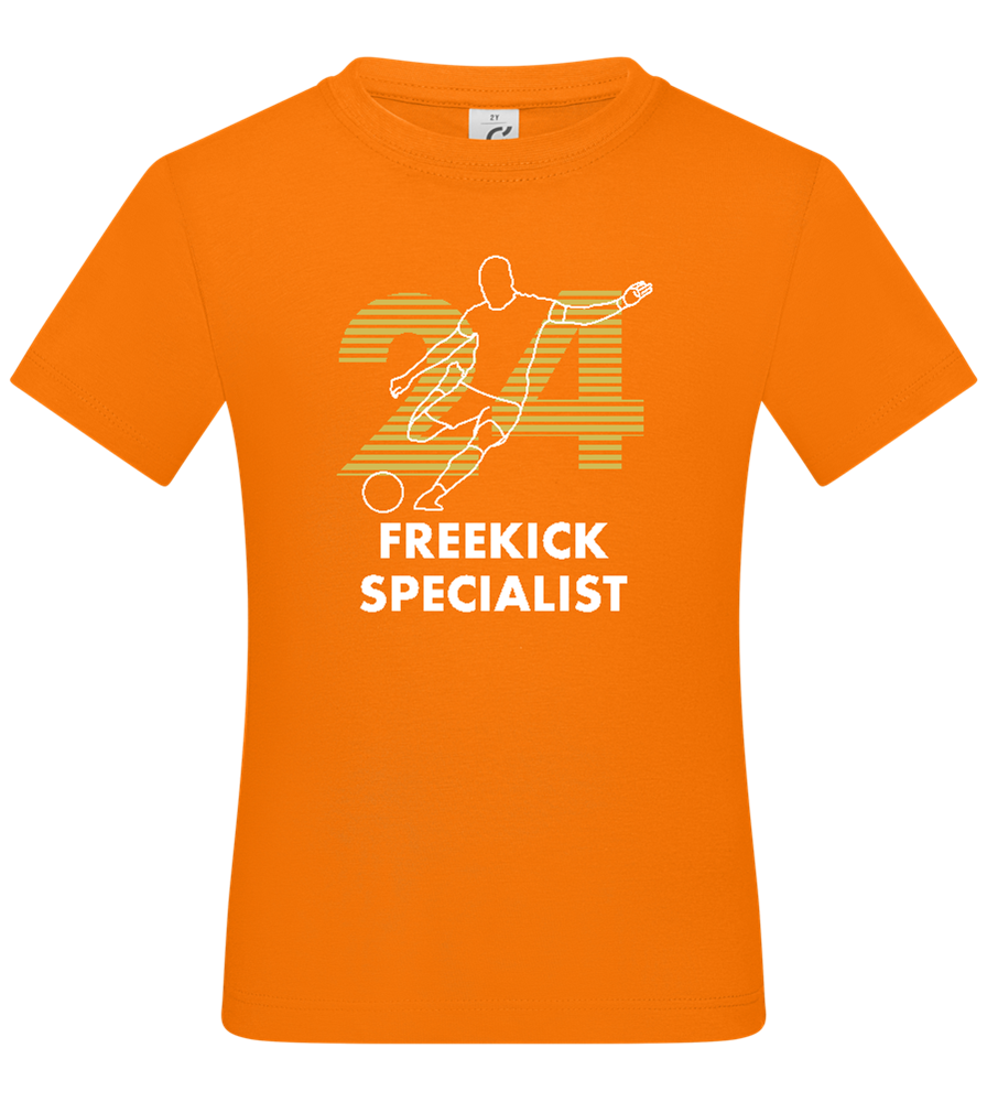 Freekick Specialist Design - Basic kids t-shirt_ORANGE_front