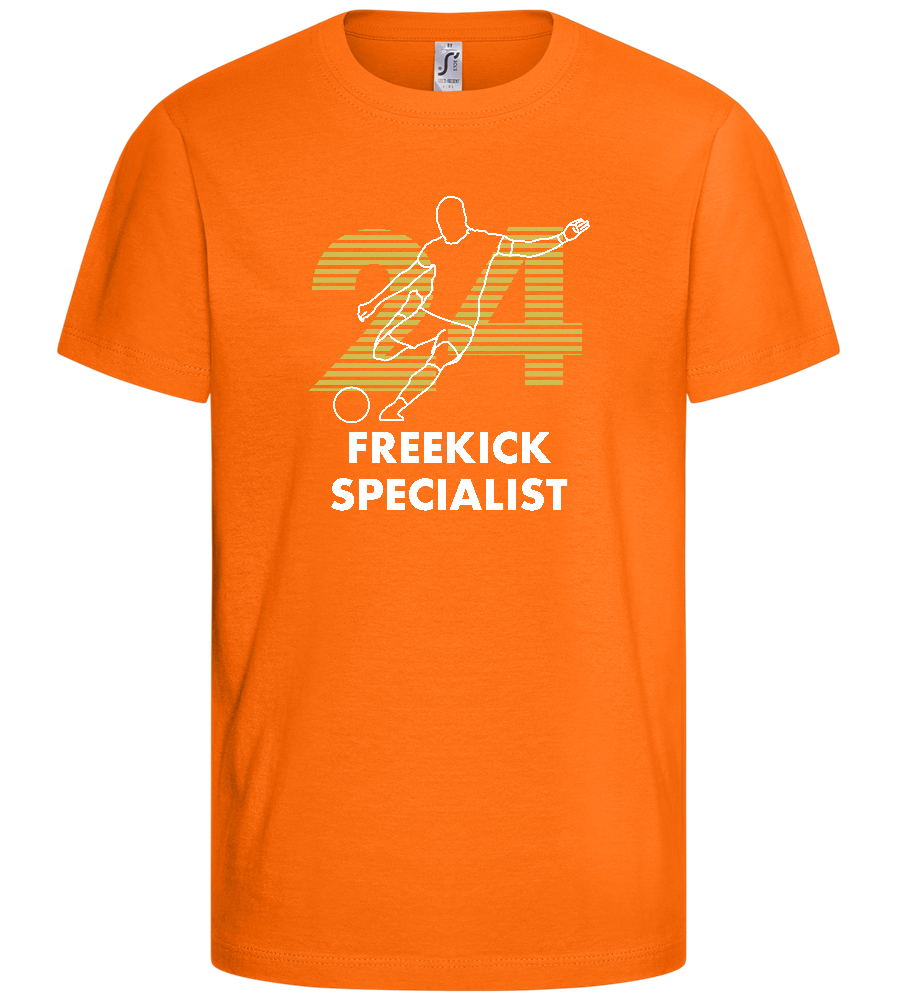 Freekick Specialist Design - Basic kids t-shirt_ORANGE_front