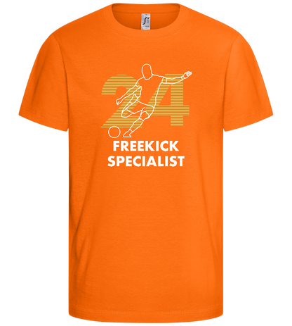 Freekick Specialist Design - Basic kids t-shirt_ORANGE_front