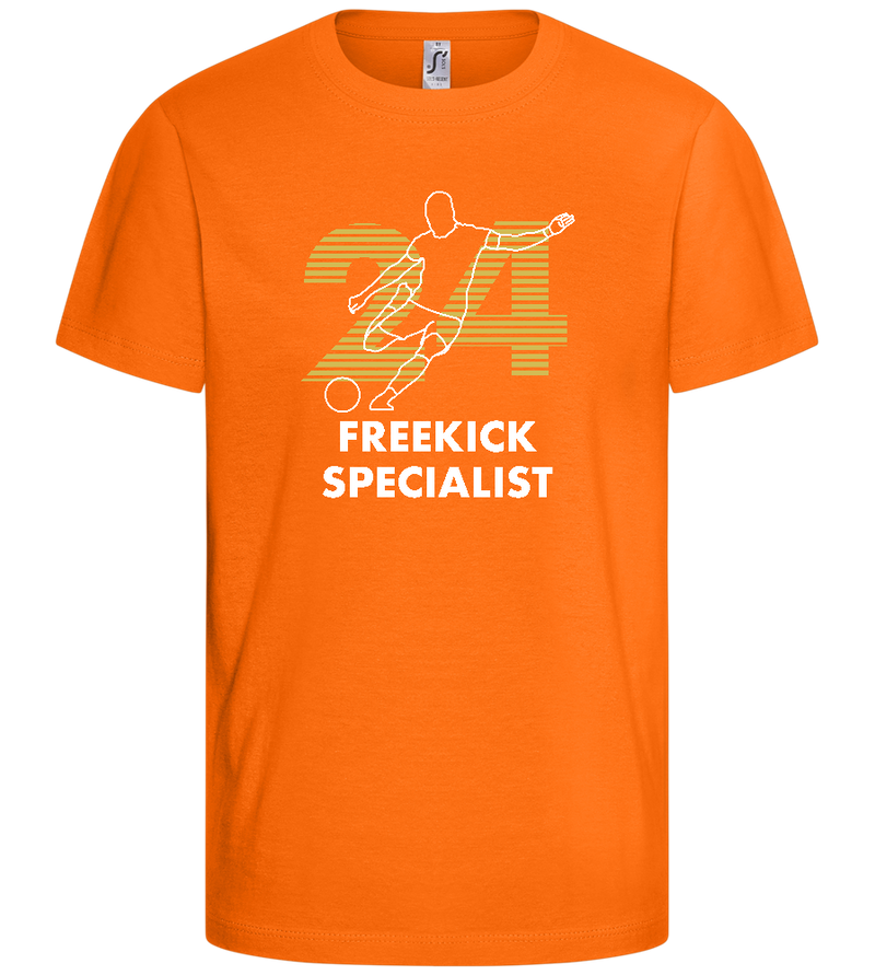 Freekick Specialist Design - Basic kids t-shirt_ORANGE_front