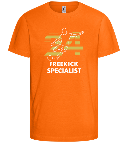 Freekick Specialist Design - Basic kids t-shirt_ORANGE_front