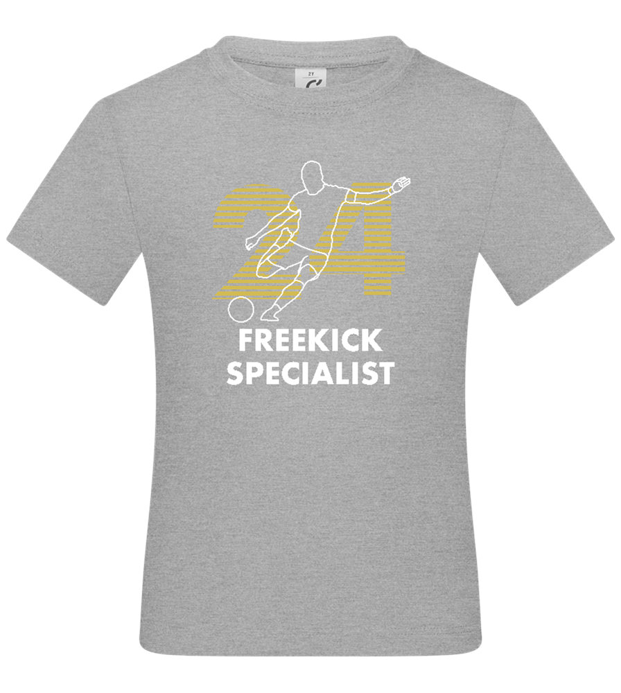 Freekick Specialist Design - Basic kids t-shirt_ORION GREY_front