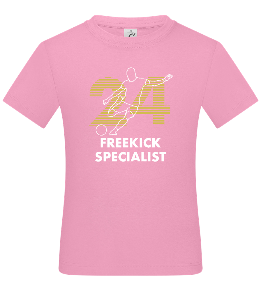Freekick Specialist Design - Basic kids t-shirt_PINK ORCHID_front