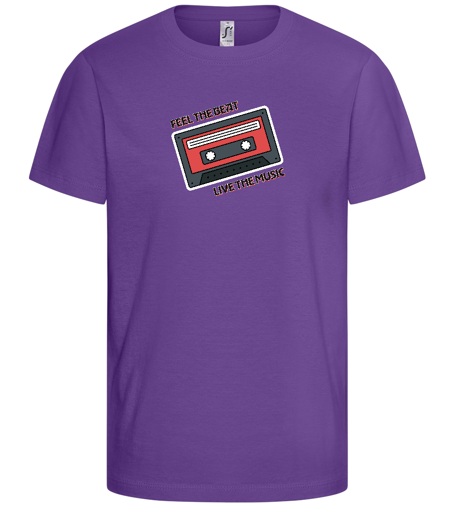 Feel the Beat Design - Basic kids t-shirt_DARK PURPLE_front