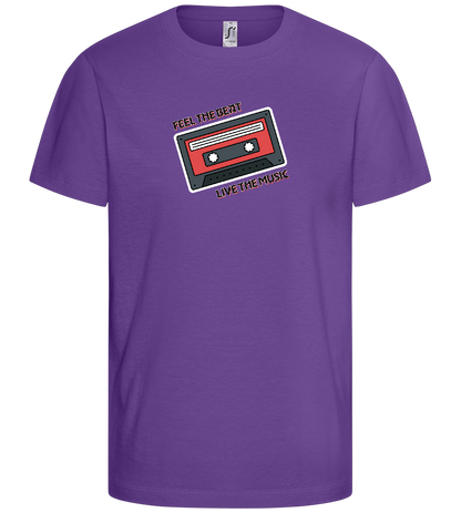 Feel the Beat Design - Basic kids t-shirt_DARK PURPLE_front