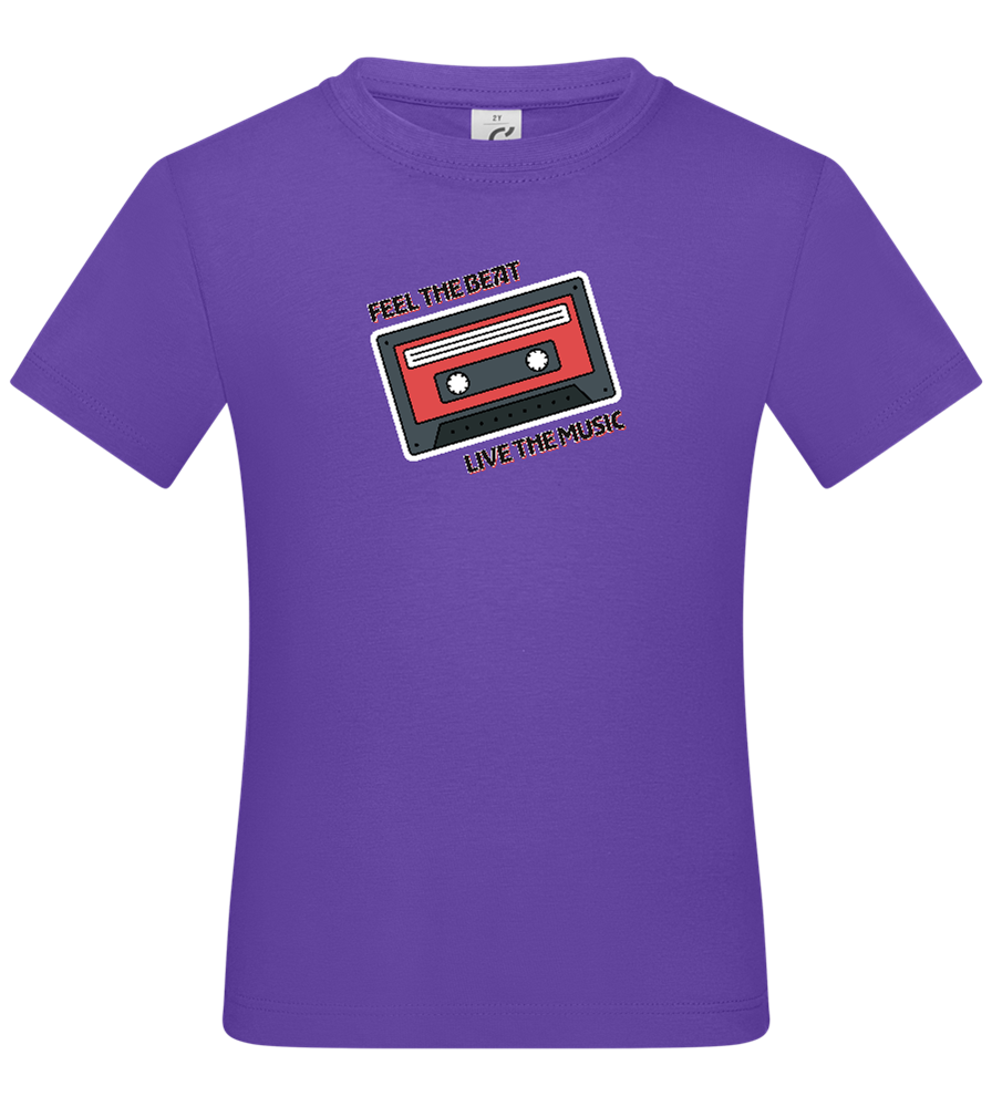 Feel the Beat Design - Basic kids t-shirt_DARK PURPLE_front