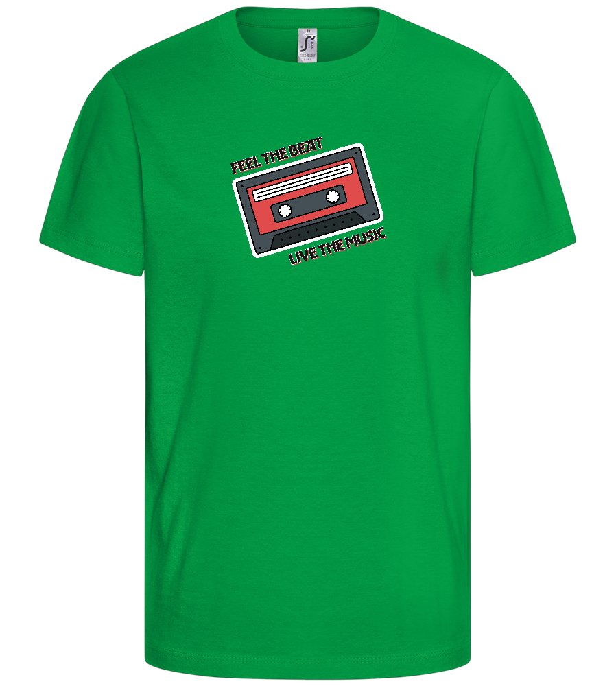 Feel the Beat Design - Basic kids t-shirt_MEADOW GREEN_front