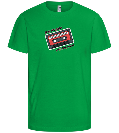 Feel the Beat Design - Basic kids t-shirt_MEADOW GREEN_front