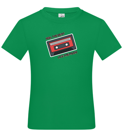 Feel the Beat Design - Basic kids t-shirt_MEADOW GREEN_front