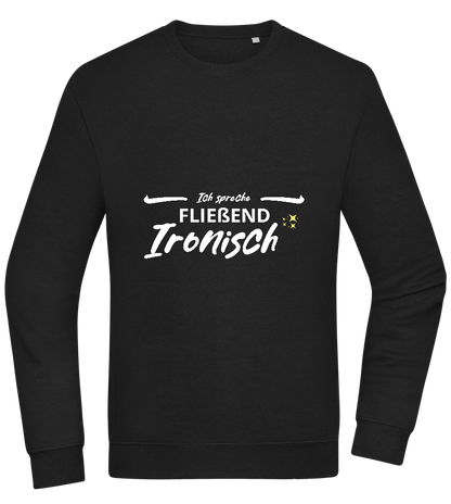 Fluently Ironic Design - Comfort Essential Unisex Sweater_BLACK_front