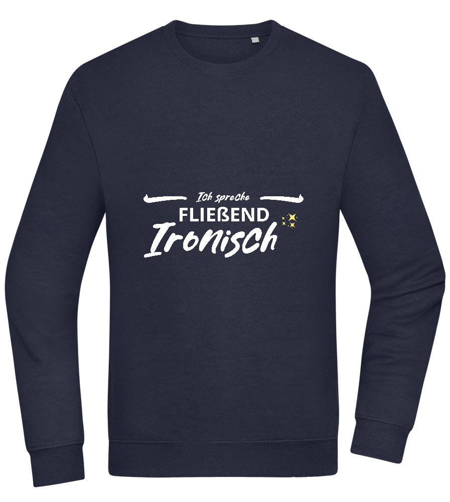 Fluently Ironic Design - Comfort Essential Unisex Sweater_FRENCH NAVY_front