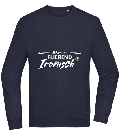 Fluently Ironic Design - Comfort Essential Unisex Sweater_FRENCH NAVY_front