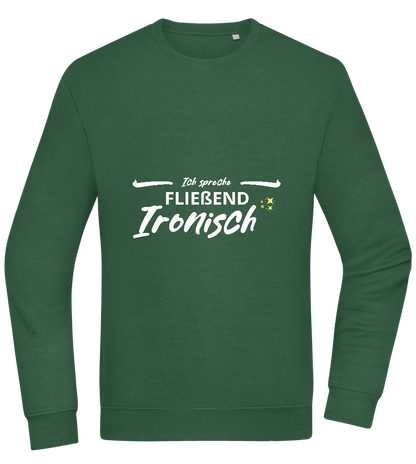 Fluently Ironic Design - Comfort Essential Unisex Sweater_GREEN BOTTLE_front