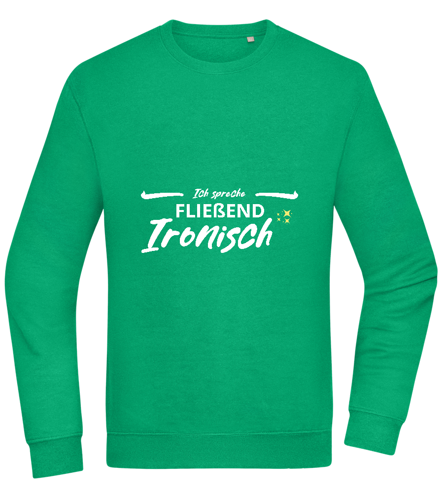 Fluently Ironic Design - Comfort Essential Unisex Sweater_MEADOW GREEN_front