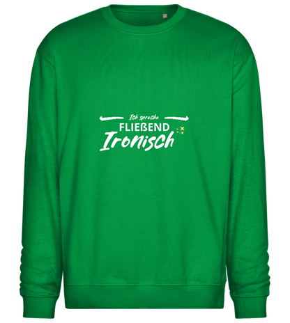 Fluently Ironic Design - Comfort Essential Unisex Sweater_MEADOW GREEN_front