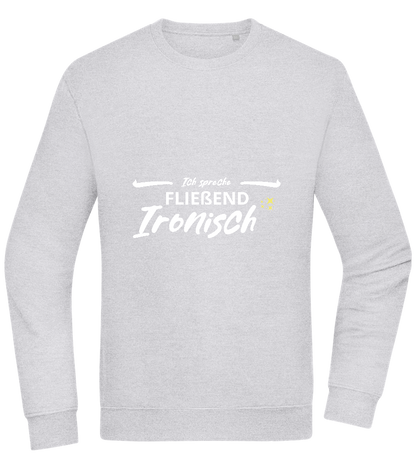 Fluently Ironic Design - Comfort Essential Unisex Sweater_ORION GREY II_front