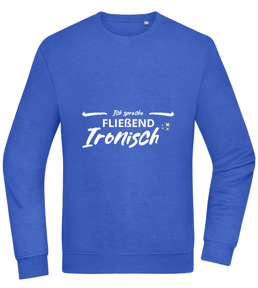 Fluently Ironic Design - Comfort Essential Unisex Sweater_ROYAL_front