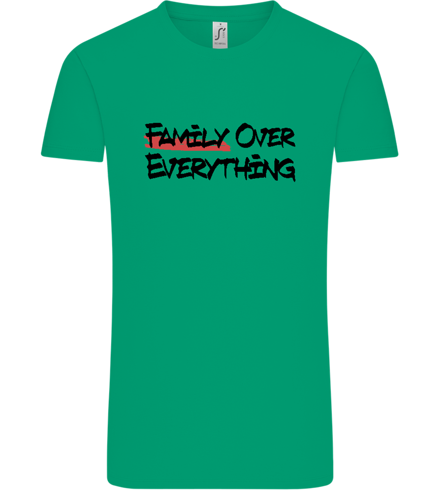 Family over Everything Design - Comfort Unisex T-Shirt_SPRING GREEN_front