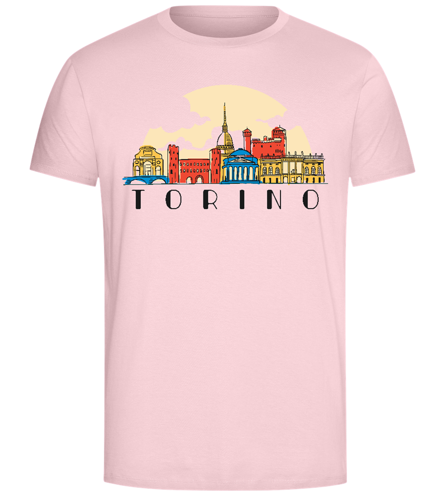 Torino City Skyline Design - Comfort Unisex T-Shirt_CANDY PINK_front