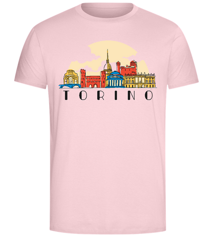 Torino City Skyline Design - Comfort Unisex T-Shirt_CANDY PINK_front