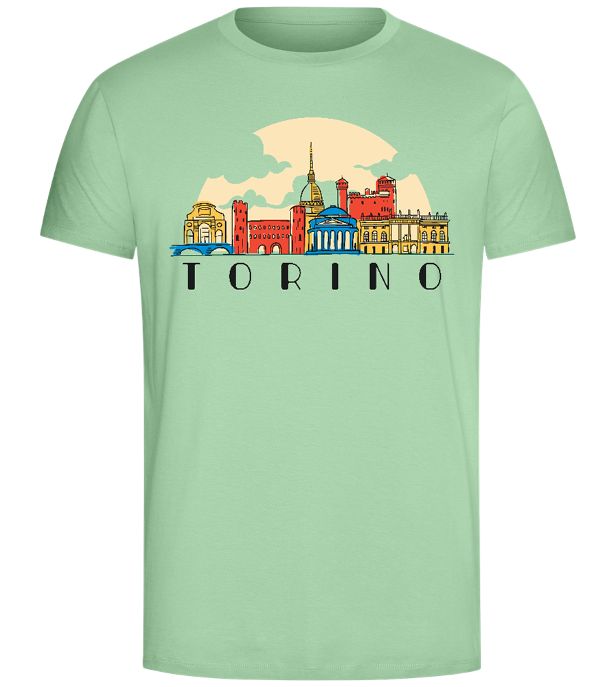 Torino City Skyline Design - Comfort Unisex T-Shirt_ICE GREEN_front