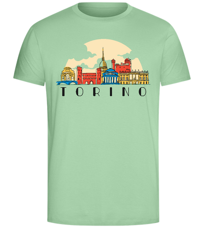 Torino City Skyline Design - Comfort Unisex T-Shirt_ICE GREEN_front
