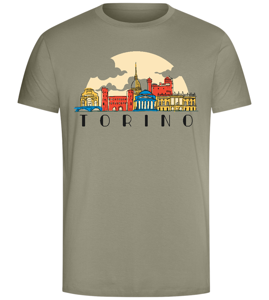 Torino City Skyline Design - Comfort Unisex T-Shirt_KHAKI_front