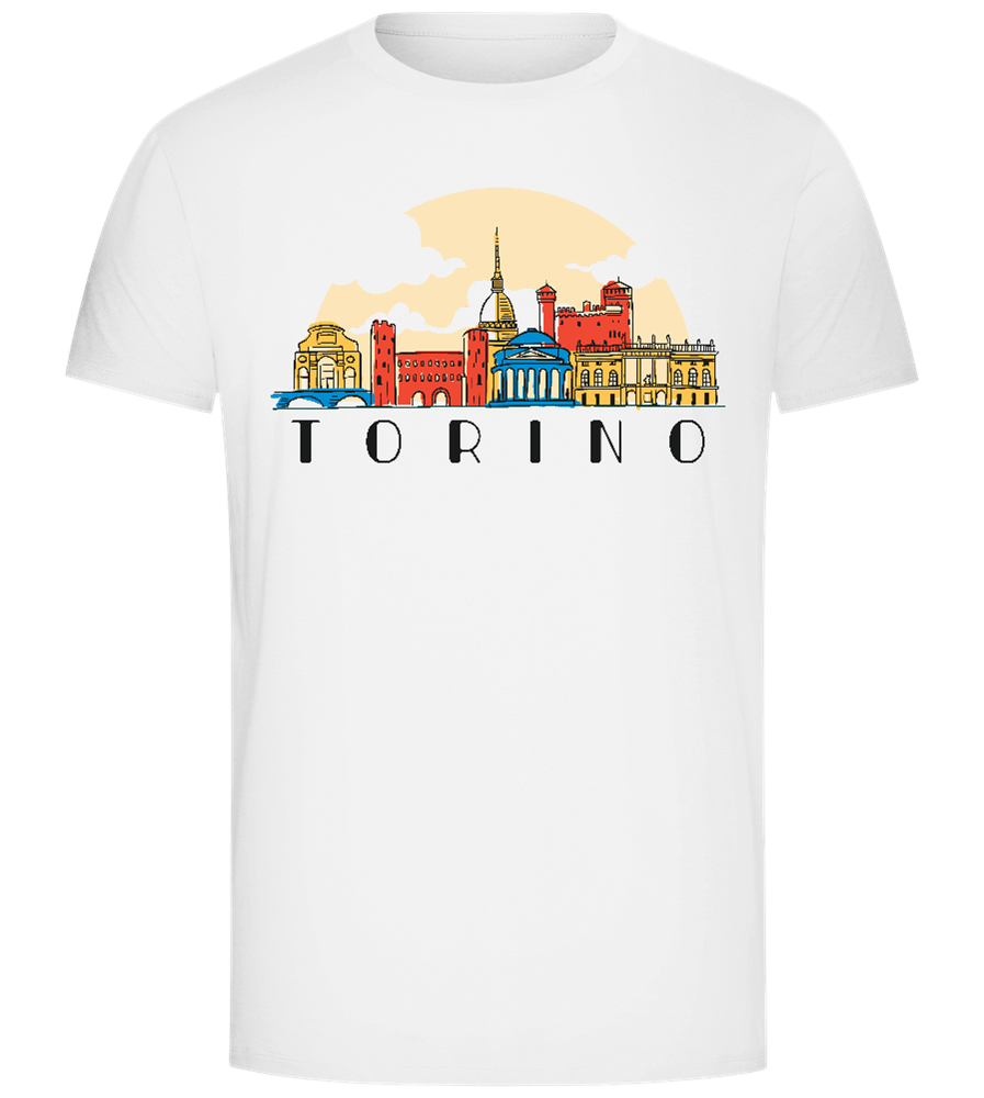 Torino City Skyline Design - Comfort Unisex T-Shirt_WHITE_front
