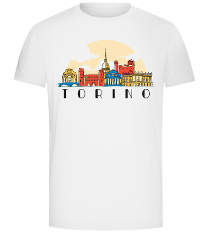 Torino City Skyline Design - Comfort Unisex T-Shirt_WHITE_front