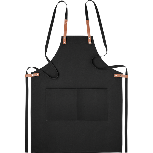 Organic Cotton Apron in Box (340gr/m²)_BLACK_front