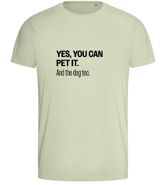 You Can Pet It Design - Basic men's fitted t-shirt_SILESTONE_front