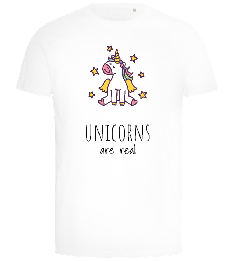 Unicorns Are Real Design - Comfort men's t-shirt_WHITE_front