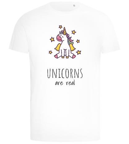 Unicorns Are Real Design - Comfort men's t-shirt_WHITE_front