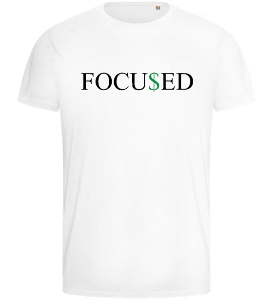 Focu$ed Design - Basic men's fitted t-shirt_WHITE_front