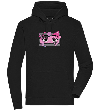 Fancy Eyes Design - Premium unisex hoodie_BLACK_front