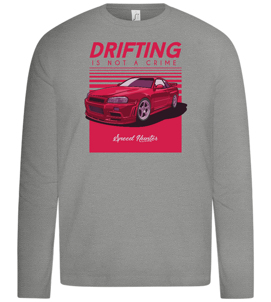 Drifting Not A Crime Design - Premium kids long sleeve t-shirt_ORION GREY_front