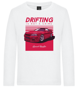 Drifting Not A Crime Design - Premium kids long sleeve t-shirt