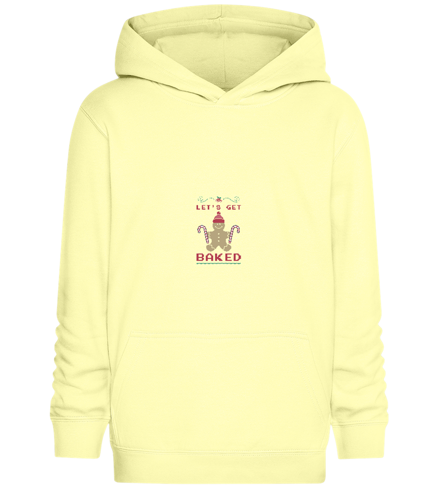 Let's Get Baked Design - Comfort Kids Hoodie_AMARELO CLARO_front