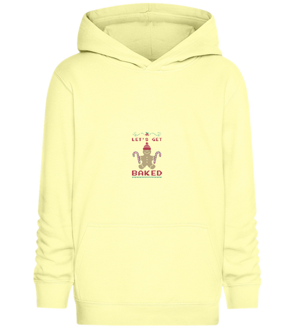 Let's Get Baked Design - Comfort Kids Hoodie_AMARELO CLARO_front