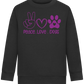 Peace Love Dogs Design - Comfort Kids Sweater_BLACK_front