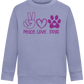 Peace Love Dogs Design - Comfort Kids Sweater_BLUE_front