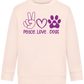 Peace Love Dogs Design - Comfort Kids Sweater_LIGHT PEACH ROSE_front