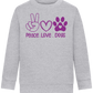 Peace Love Dogs Design - Comfort Kids Sweater_ORION GREY II_front