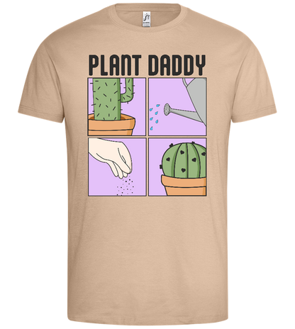 Plant Daddy Design - Premium men's t-shirt_SAND_front