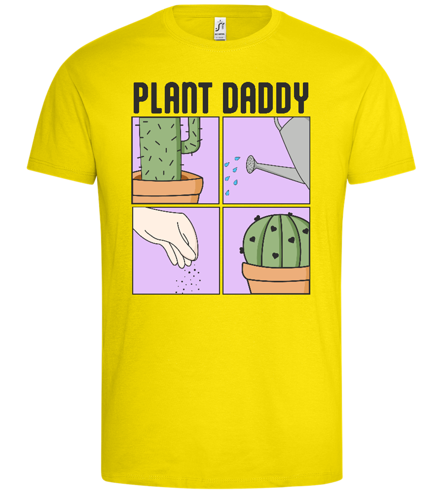 Plant Daddy Design - Premium men's t-shirt_YELLOW_front