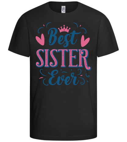 Best Sister Design - Basic kids t-shirt_DEEP BLACK_front