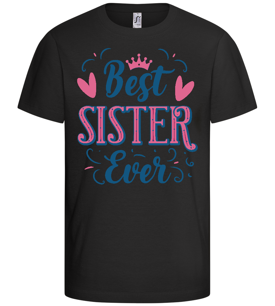 Best Sister Design - Basic kids t-shirt_DEEP BLACK_front