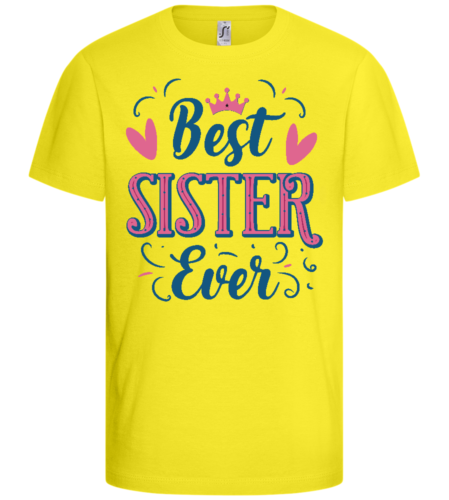 Best Sister Design - Basic kids t-shirt_LEMON_front