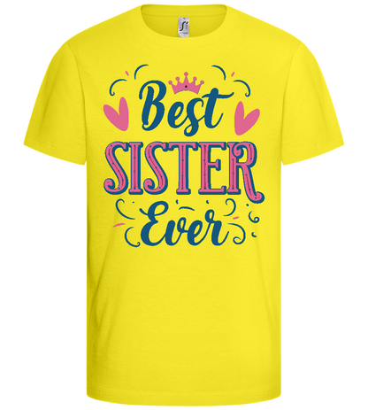 Best Sister Design - Basic kids t-shirt_LEMON_front