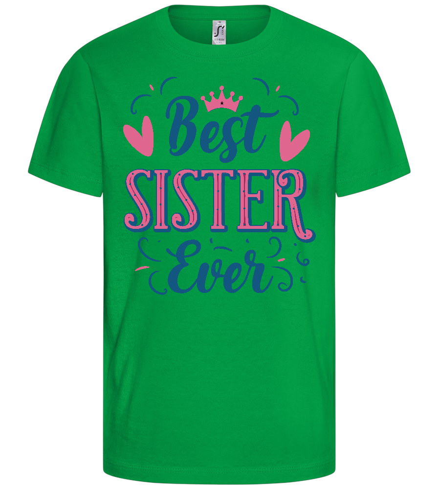 Best Sister Design - Basic kids t-shirt_MEADOW GREEN_front